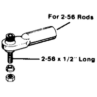 Dubro 860 2-56 Swivel Ball Links (12 Pcs Per Pack)