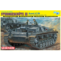DRAGON 1/35 STURMGESCHUTZ 7.5CM KANONE (SD.KFZ.142) AUSF.C/D PLASTIC MODEL KIT