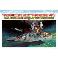 DRAGON 1/700 "PEARL HARBOUR ATTACK" U.S.S. ARIZONA BB-39 "KATE" CARRIER BOMBER [7127]