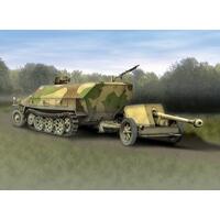 DRAGON 1/72 SD.KFZ.251 AUSF.D + 7.5CM PAK 40 PLASTIC MODEL KIT [7369]