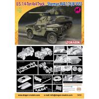 Dragon 1/72 1/4-Ton 4X4 Truck + M4A1(76)W Vvss [7412]