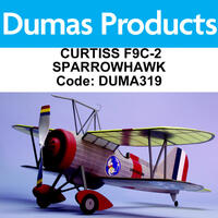 DUMAS 319 CURTISS F9C-2 SPARROWHAWK 30 INCH WINGSPAN RUBBER POWERED