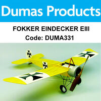 DUMAS 331 FOKKER EINDECKER EIII 30 INCH WINGSPAN RUBBER POWERED