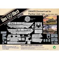 DAS WERK 1/35 ZIMMERIT SET F R PANTHER MID/LATE (DB PATTERN) PLASTIC MODEL KIT [DWA015]
