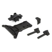 ECX GEAR COVER/KICK PLATE/BTTRY MNTS: 1:10 4WD ALL - ECX231010