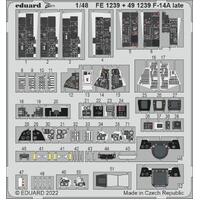 Eduard 1/48 F-14A Late Interior Photo Etched Set For Tamiya [491239]