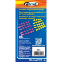 Estes 1/2A6, A8, B4, B6, C6 And E12 Engine Plugs (5 Magenta, 5 Yellow) Model Rocket Accessory