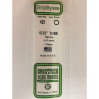 Evergreen White Polystyrene Round Tube 0.156 X 24" / 4Mm X 61Cm (7)