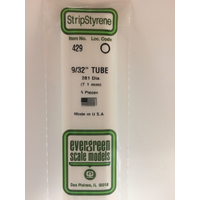 Evergreen White Polystyrene Round Tube 0.281 X 24" / 7.1Mm X 61Cm (5)