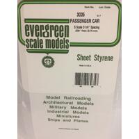 Evergreen White Polystyrene S-Scale Siding 0.020 X 6 X 12" / 0.51Mm X 15Cm X 30Cm (1)
