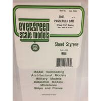 EVERGREEN WHITE POLYSTYRENE O-SCALE SIDING 0.020 X 6 X 12" / 0.51MM X 15CM X 30CM (1)