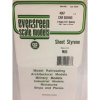 Evergreen White Polystyrene O-Scale Car Siding Sheet 0.040 X 6 X 12" / 1Mm X 15Cm X 30Cm (1)