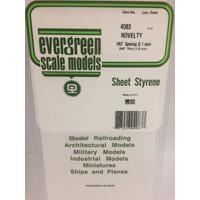 Evergreen White Polystyrene Novelty Siding Sheet 0.083 X 6 X 12" / 2.1Mm X 15Cm X 30Cm (1)
