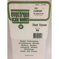 Evergreen White Polystyrene Clapboard Siding Sheet 0.100 X 6 X 12" / 2.5Mm X 15Cm X 30Cm (1)