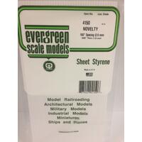 Evergreen White Polystyrene Novelty Siding Sheet 0.150 X 6 X 12" / 3.81Mm X 15Cm X 30Cm (1)