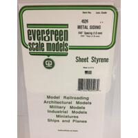 Evergreen White Polystyrene Metal Siding Sheet 0.040 X 6 X 12" / 1Mm X 15Cm X 30Cm (1)