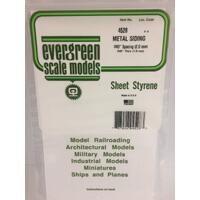 Evergreen White Polystyrene Metal Siding Sheet 0.080 X 6 X 12" / 2Mm X 15Cm X 30Cm (1)