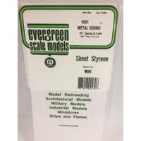 Evergreen White Polystyrene Metal Siding Sheet 0.125 X 6 X 12" / 3.2Mm X 15Cm X 30Cm (1)