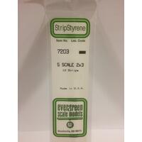Evergreen White Polystyrene S-Scale Strip 0.031 X 0.047 X 14" (10)