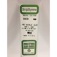 Evergreen White Polystyrene Ho Scale Strip 0.046 X 0.092 X 14" (10)