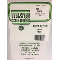 EVERGREEN WHITE POLYSTYRENE SHEET 0.098 X 6 X 12" / 2.5MM X 15CM X 30CM (1)