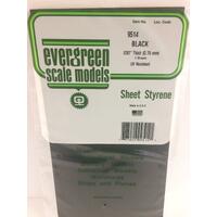 EVERGREEN BLACK POLYSTYRENE SHEET 0.030 X 6 X 12" / 0.76MM X 15CM X 30CM (2)