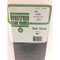 EVERGREEN BLACK POLYSTYRENE SHEET 0.040 X 6 X 12" / 1MM X 15CM X 30CM (2)