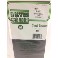 Evergreen Black Polystyrene Sheet 0.080 X 6 X 12" / 2Mm X 15Cm X 30Cm (1)