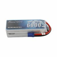 GENS ACE 6000MAH 22.2V 100C 6S1P LIPO BATTERY PACK WITH EC5 PLUG - GA6S-6000-100C-S