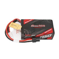 Gens Ace 2S 1150Mah 7.4V Hardcase/Hardwired Lipo Battery (Iec2)