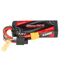 Gens Ace G-Tech 2S 2200Mah 7.4V Hardcase/Hardwired Lipo Battery (Xt60)