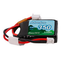 Gens Ace 2S 350Mah 7.4V Soft Pack Lipo Battery (Jst)