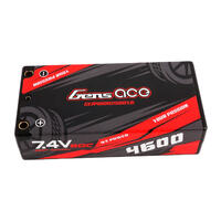 Gens Ace 2S 4600Mah 60C 7.4V Hardcase/Hardwired Lipo Battery (4.0Mm Bullet)