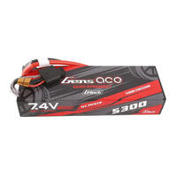 Gens Ace G-Tech 2S 5300Mah 60C 7.4V Hardcase/Hardwired Lipo Battery (Deans)