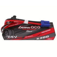 GENS ACE G-TECH 2S 5300MAH 60C 7.4V HARDCASE/HARDWIRED LIPO BATTERY (EC5)
