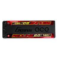 Gens Ace 2S Redline 2.0 6600Mah 140C 7.6V Hardcase Lipo Battery (5.0Mm Bullet)