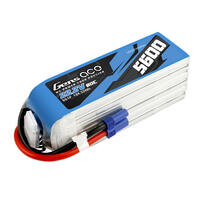 Gens Ace 6S 5600Mah 22.2V 80C Soft Case Lipo Battery (Ec5)