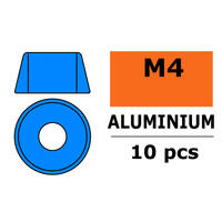 G-Force 0406-044 Aluminium Washer - For M4 Socket Head Screws - Od=10Mm - Blue (10) - Gf-0406-044
