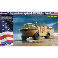 GECKO 1/35 MODERN USN LARC-V W-TRAINING RUBBER RAIDING CRAFT PLASTIC MODEL KIT