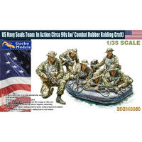 GECKO 1/35 US NAVY SEALS TEAM IN ACTION PLASTIC MODEL KIT