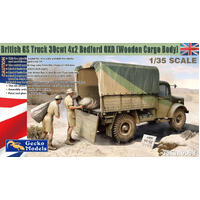 Gecko 1/35 British Gs Truck 30Cwt 4X2 Bedford Oxd[Wooden Cargo Body] Plastic Model Kit