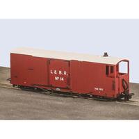 Peco Glt Oo-9 L&B 8 Ton Bogie Goods Brake Van L&B Livery Red No.14 Open Ver