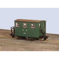 Peco Ffestiniog Quarryman Brake Coach (1 Balcony) Green