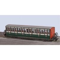Peco Glt Oo-9 - Fr Short "Bowsider" Bogie Coach  Early Preservation Green 17