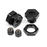 HPI ALUMINUM WHEEL HEX HUB SET 17MM (BLACK/4PCS) [114341]