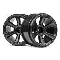 HPI 6-SHOT MT WHEEL (BLACK/2PCS) [115327]