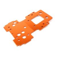 HPI BULKHEAD LOWER PLATE 2.5MM (FLUX/ORANGE) [160143]
