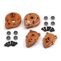 HPI ALUMINUM PORTAL REAR HUB SET (ORANGE/2PCS)