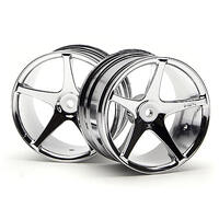 HPI SUPER STAR WHEEL 57X35MM (2.2IN) CHROMESUPER NITRO [3032]