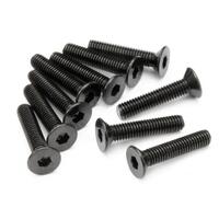 Hpi Flat Head Screw M3X15Mm (Hex Socket/10Pcs) [Z085]